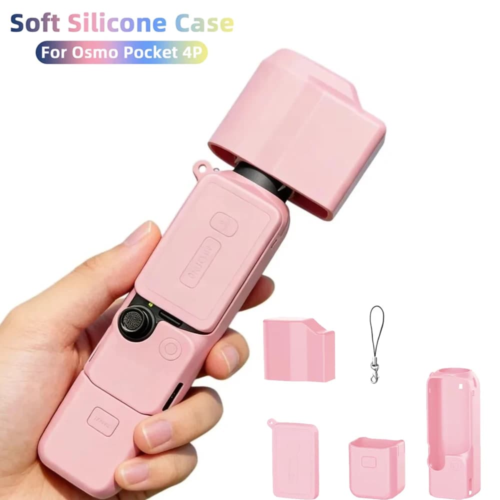 Silicone Protective Case Set For DJI Pocket 4 Pro Scratch-resistant Shock-resistant Protective Case For Camera Shell Pocket 4P