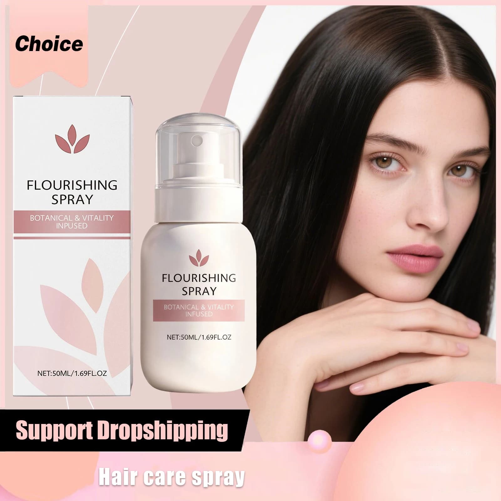 Spray per la Crescita dei Capelli 50ml con Glicerina, Nutre il Cuoio Capelluto, Promuove la Ricrescita, Migliora la Morbidezza, Trattamento Idratante e Nutriente