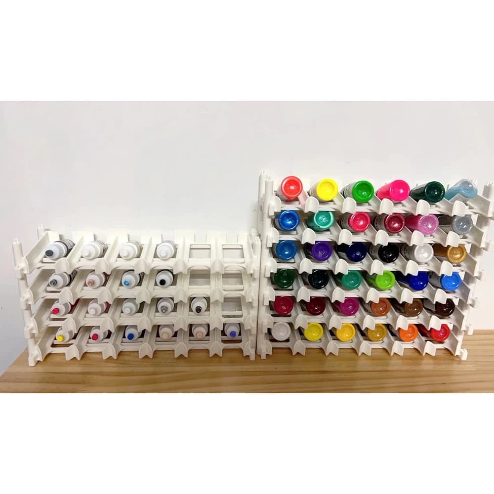 PT007 Mestiere Vernice Acrilica Composibile Rack Holder Storage Organizer Stand Scatola di Cucito Custodia Per 35mm Bottiglia di Vernice Tamiya Mr Hobby