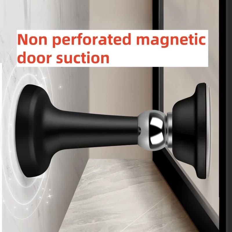 Fermaporta in silicone senza foratura per camera da letto, protezione fissa per parete, anti-collisione, forte aspirazione, fermaporta da pavimento per la casa