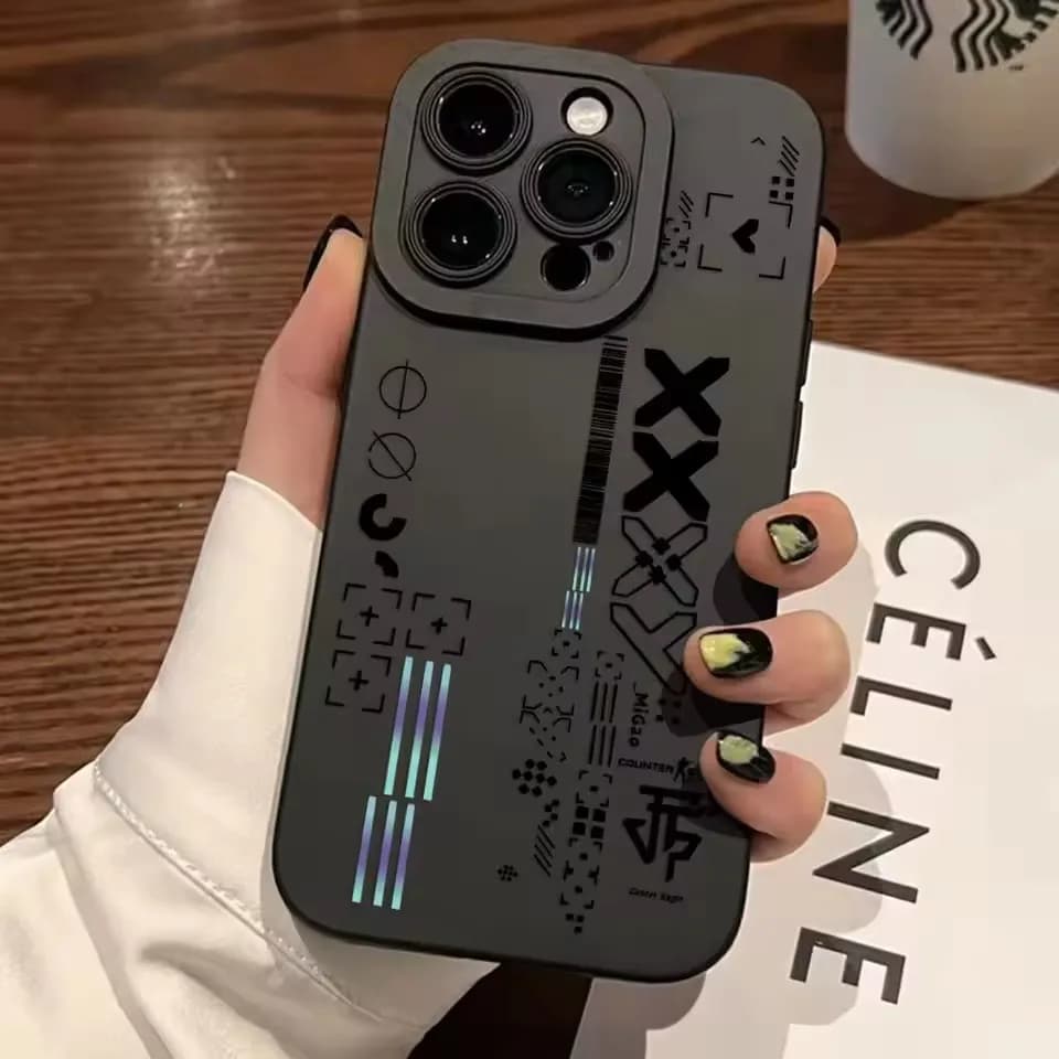 Hot Fashion Game CS Clear GO Pupil Full Screen Phone Case For iPhone 16 P 15 14 13 12 11 X XR Xs 8 7 Plus Max 16E Silicone Cover