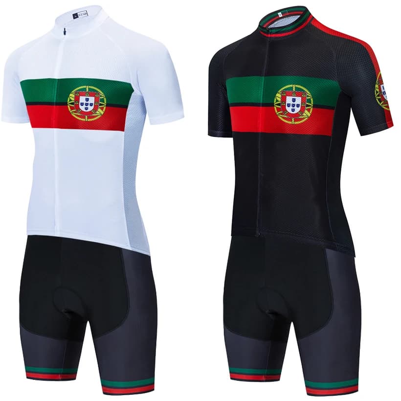 Nuovo 2024 Cycling Set Blue ITALIA Bike Jersey bavaglini pantaloncini Suit portogallo Team Ropa Ciclismo Pro Quick Dry Bicycle Maillot abbigliamento