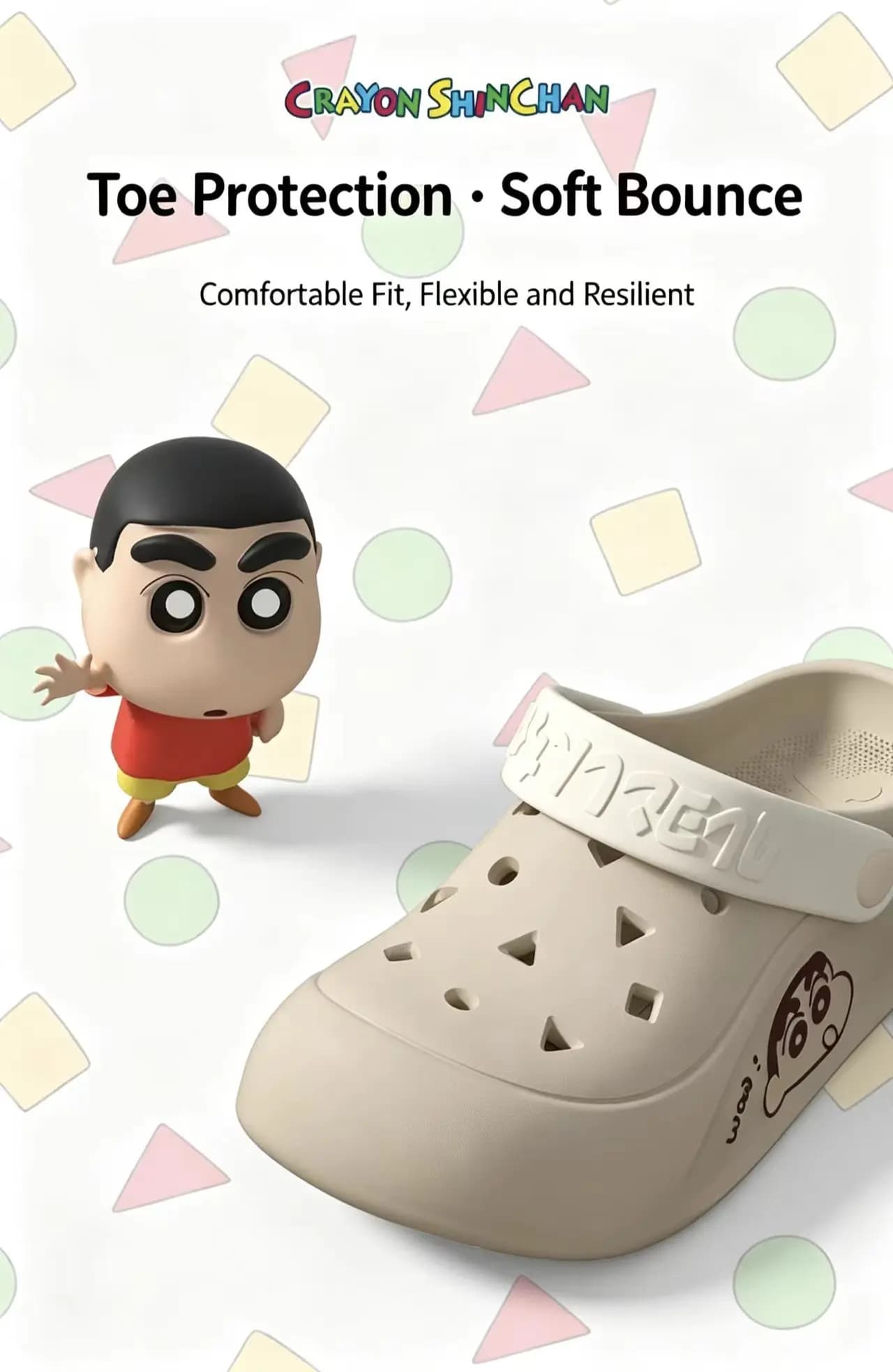 2026 New Crayon Shin-chan Summer Cute Cartoon Unisex Versatile Beach Hole Shoes
