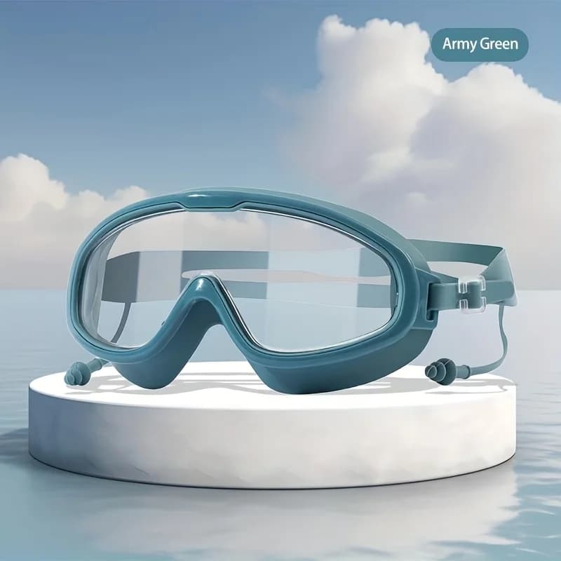 Occhialini da nuoto per adulti in un unico pezzo, ad alta definizione, impermeabili, antiappannamento, protezione professionale per gli occhi durante la immersione