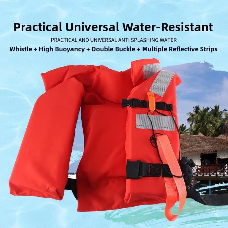 Giubbotto di Salvataggio Standard Marino Grande, Gilet Galleggiante da Lavoro per Uso Nautico, Campeggio, Viaggi, Surf, Sport Acquatici, Attrezzatura di Sicurezza