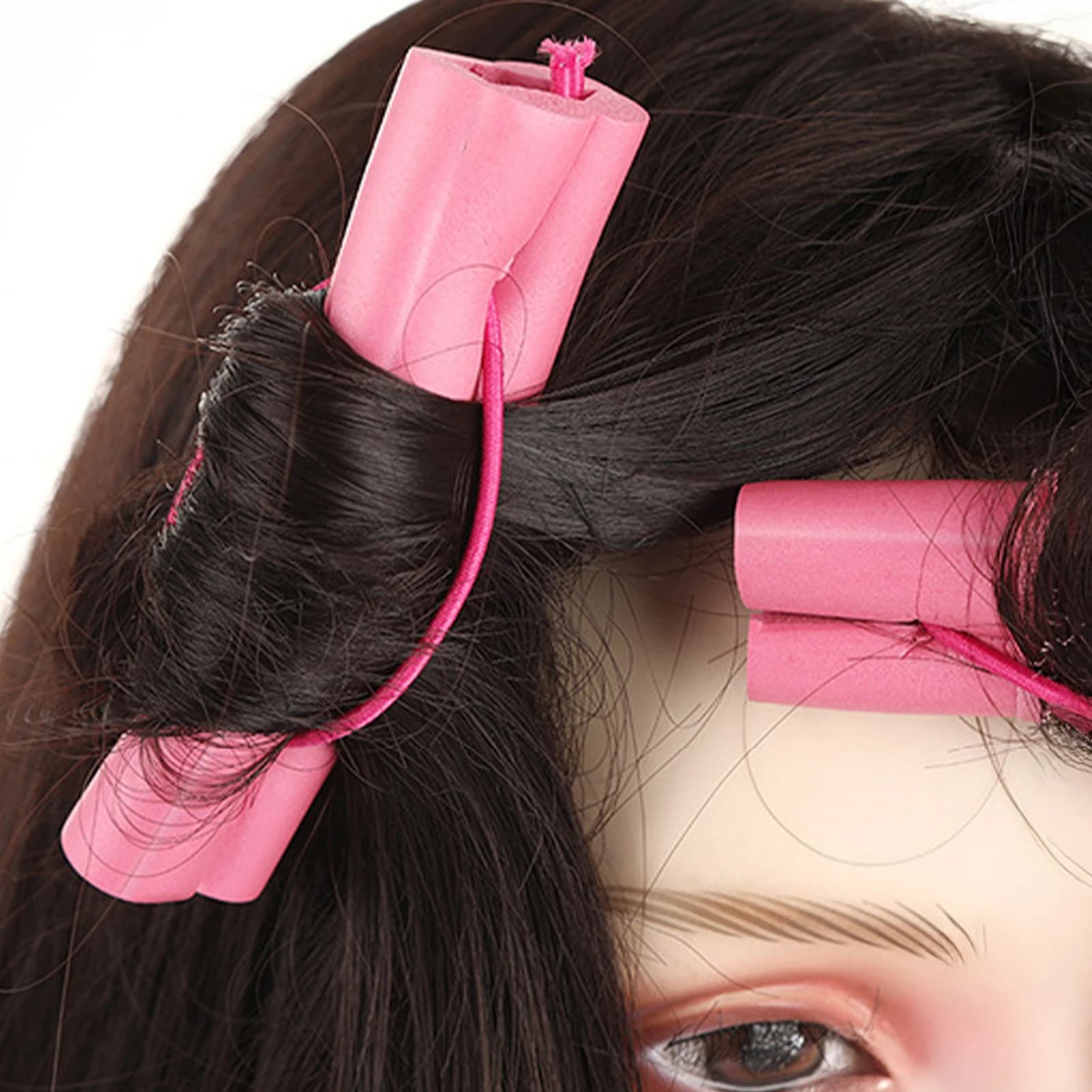 6 pcs Heat-free curling roll D2.5 cm Pear roll Hair cutter Styling DIY Hair roll High cynic Tops Hair clips Christmas Gifts