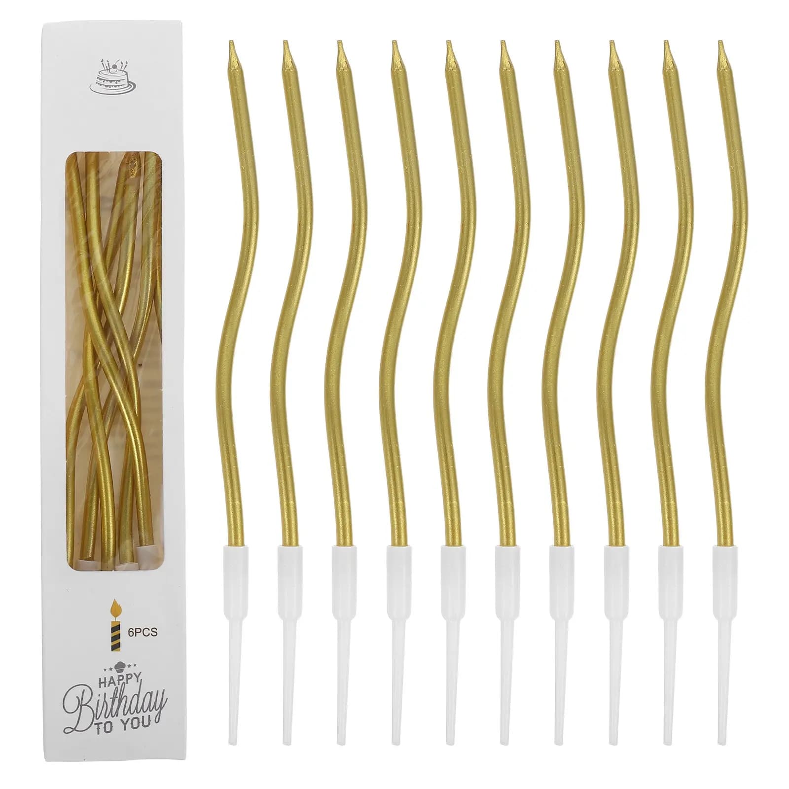 72Pcs Spiral Birthday Candles Twisted Thin Long Cake Decorations Party Supplies Cupcake Shower Cake