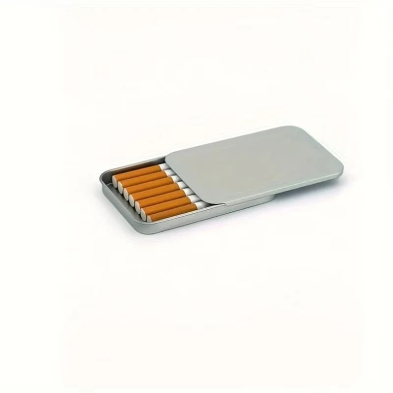 Push Pull Box Small Iron Box Portable Mini Slide Cover Small Storage Box Drawer Style Decoration Dental Floss Medicine Box