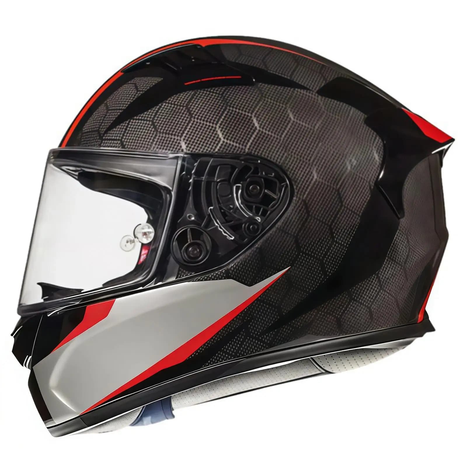 Base per Visiera Casco Moto, Set Robusto di Piastre Universali per Lenti, Compatibile con MT KRE Carbon SV Fiberglass Snake Pattern
