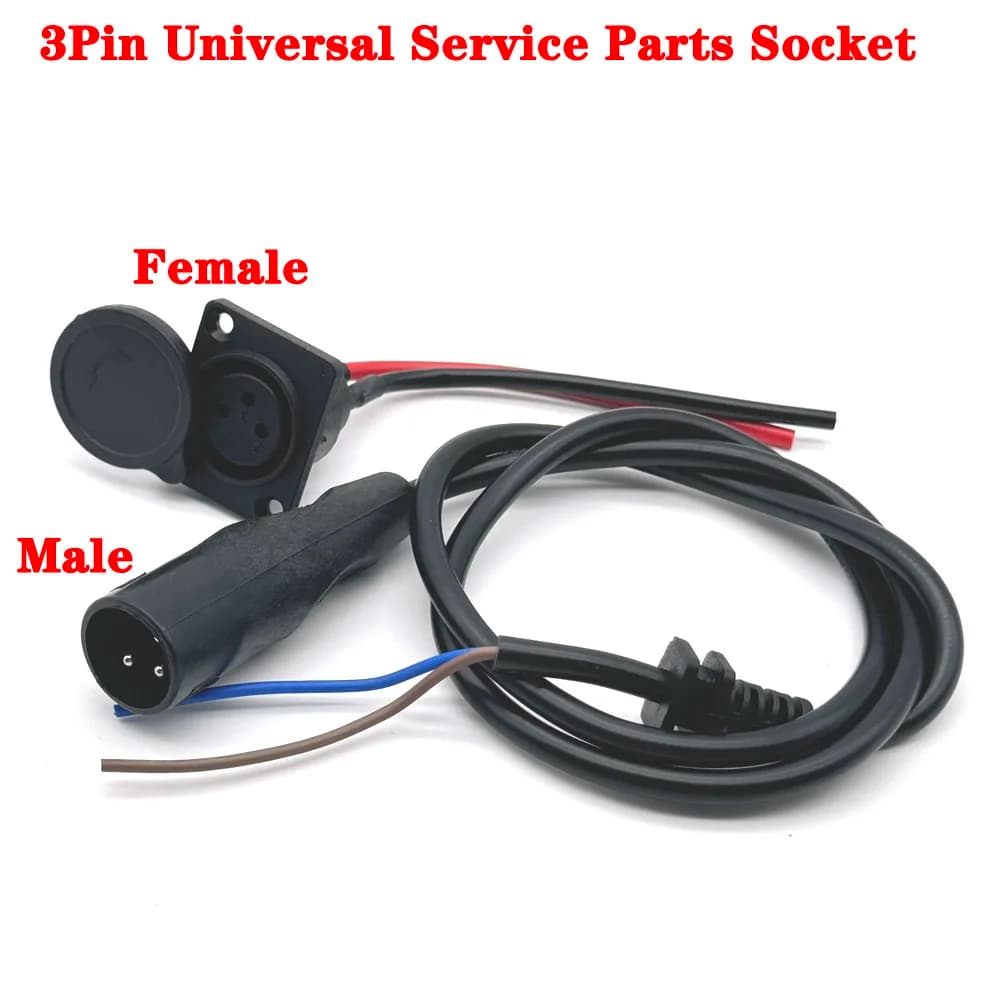 3 Pin Lithium Ion Battery Equilibrium for Car eBike Rechargeable Plug Interface Cable for Charger 2 Wire Connector Universal Service Parts