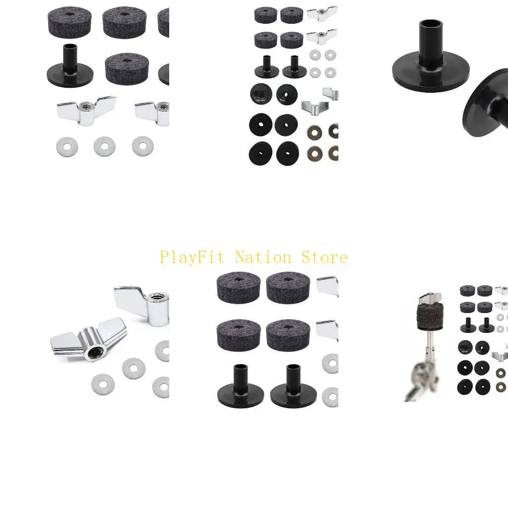 242F 12 Pz/set Feltri per Tamburo Pad Anti-Graffio Proteggi Piatti Compatto Feltro Pad Tamburo Parti Ricambio Set Strumento