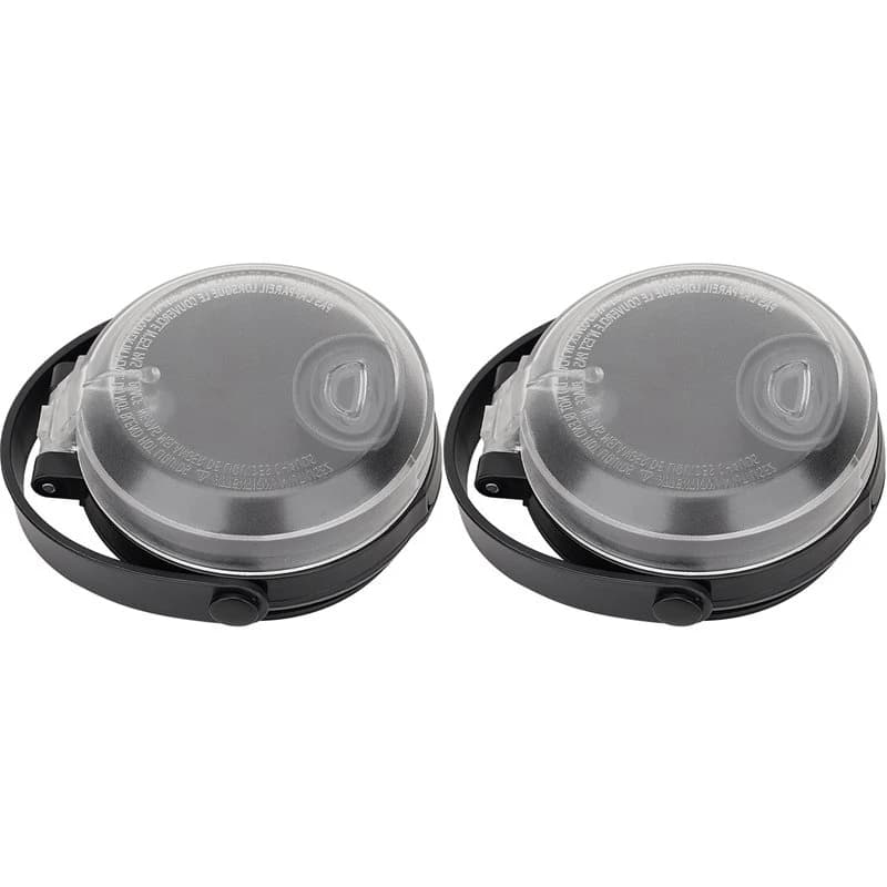 YANA35R 2X Lid For Ninja Blast Portable Blender 18Oz Blending Vessel,Leakproof Sip Seal Spout Lid,Dishwasher Safe Black