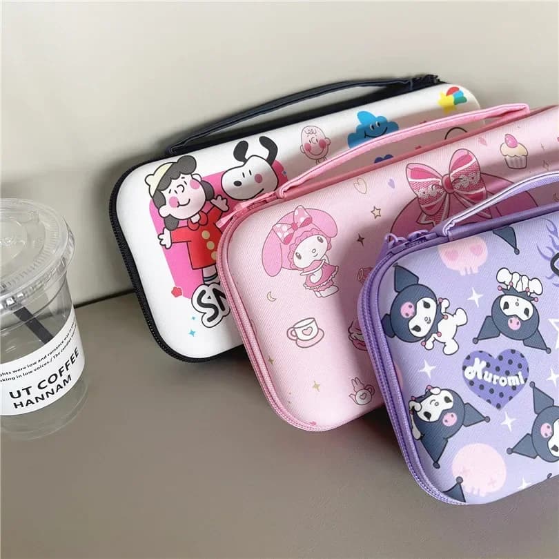 Per Nintendo Switch Custodia da trasporto OLED Carino Hello Kitty Kuromi Switch Lite Borsa di stoccaggio Gioco Scatola rigida Accessori Custodia portatile