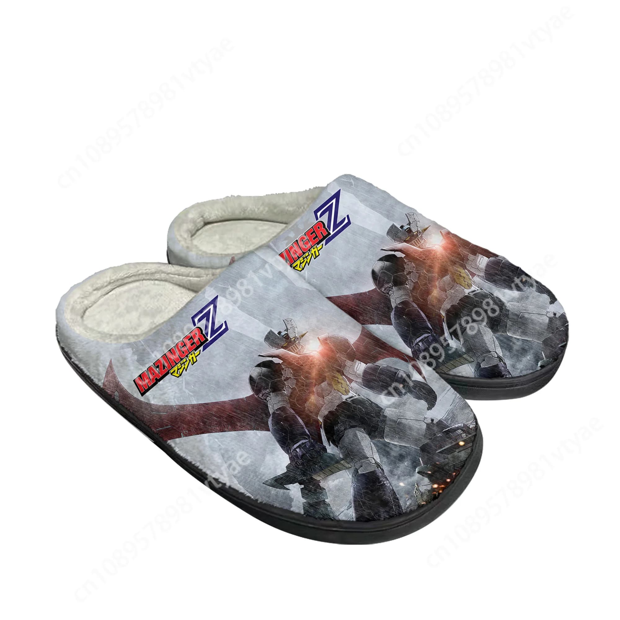 Mazinger Z Manga Anime Comics Home Cotton Custom Slippers Mens Womens Sandals Plush Casual Keep Warm Shoes Thermal Slipper