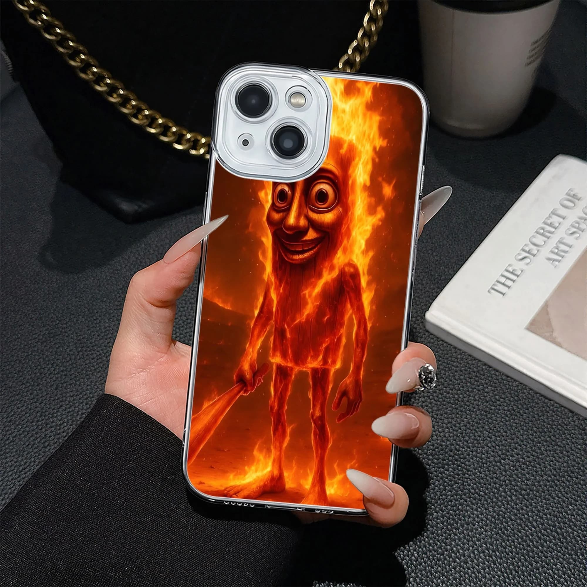 Phone Case - 1 TUNG Devil Sahar Phone Case Craft Case with Reinforced Cushioning and Anti-Collision for Iphone 17 16 15 14 13 Pro Max Case