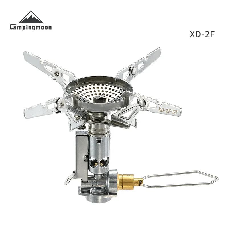 Outdoor gas stove Bridge burner Accessories for pots CAMPINGMOON XD-2F Camping rocket burner Mini portable stove with stabilized output