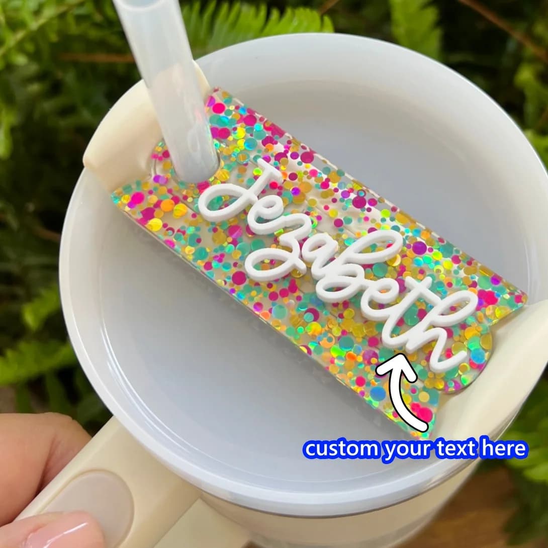 1 Piece Customized PMMA Cup Pendant: Engraved Custom Name, Polished Design, DIY, Laser Engraved, Ideal accessory for everyday and sparkling use