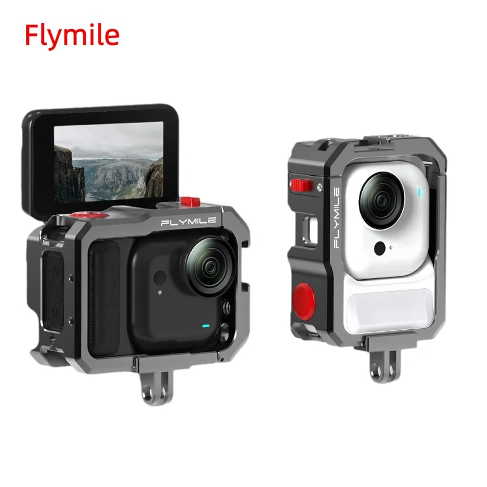 Custodia protettiva in metallo con gabbia Flymile per Insta360 GO Ultra Accessori Gabbia per telaio Supporti di espansione multifunzione per pattino freddo