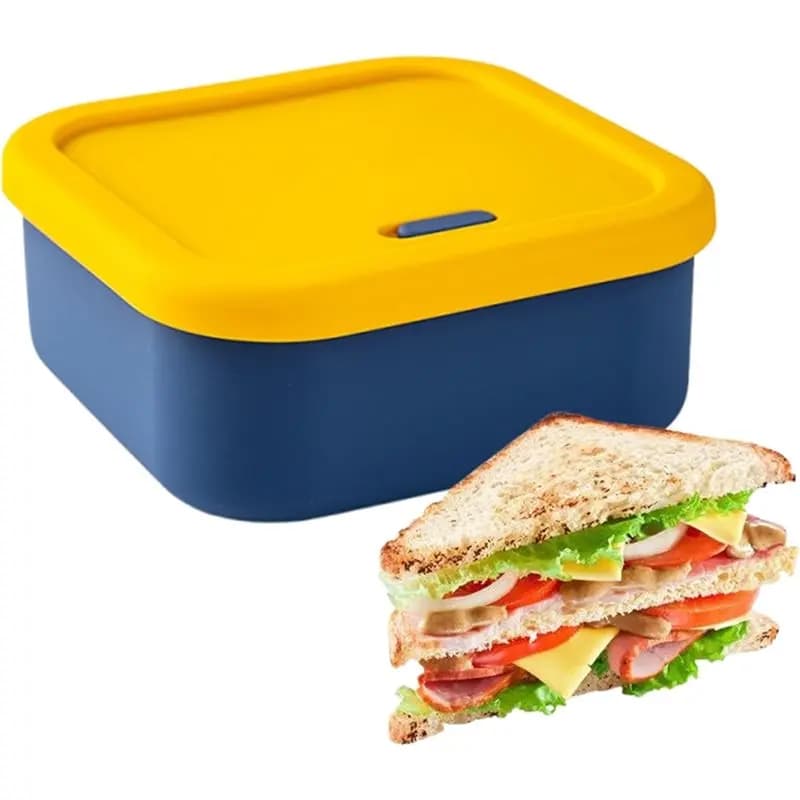 Contenitori in silicone per casa e giardino CHCH con coperchi, scatole ermetiche per congelatore, scatole per il pranzo con valvola di scarico, per insalate di frutta