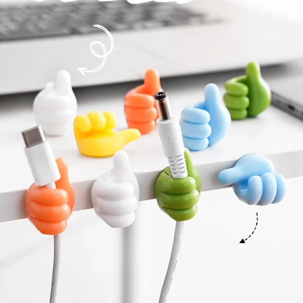 Clip Adesive per Cavi - Organizzatori Senza Foratura per Gestione Fili in Ufficio, Camera da Letto, Auto, Supporto Riutilizzabile per Cavi