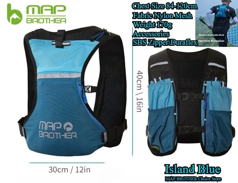 MAP BROTHER 1PC Breathable Moisturizing vest Trail running backpacks Light climbing bag for cycling, running, marathon, riding