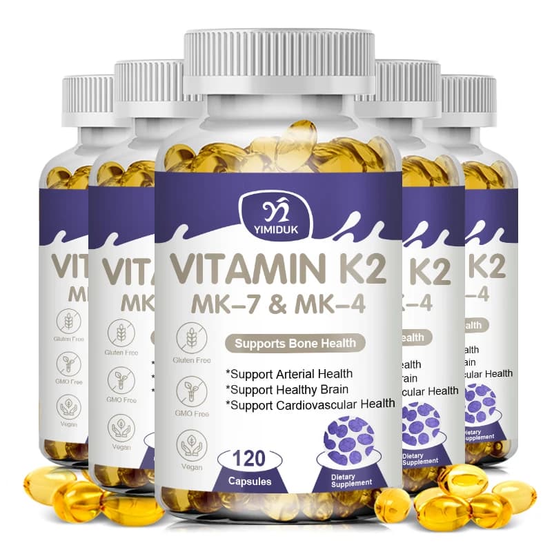 Vitamin K2 (MK7 & MK4) with D3 Supplement- Support Strong Bones & Healthy Brain, Cardiovascular Health