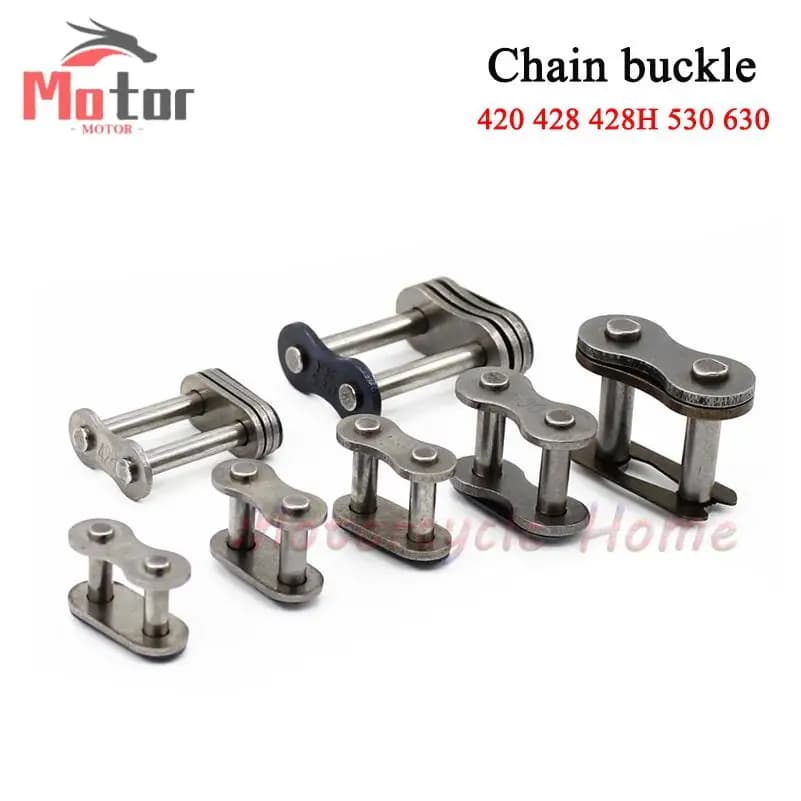 10 PCS Motorcycle Chain Card 420 428 530 630 428 Thickened Connecting Shackle Universal Chain Lock Chain Joint Chain Card