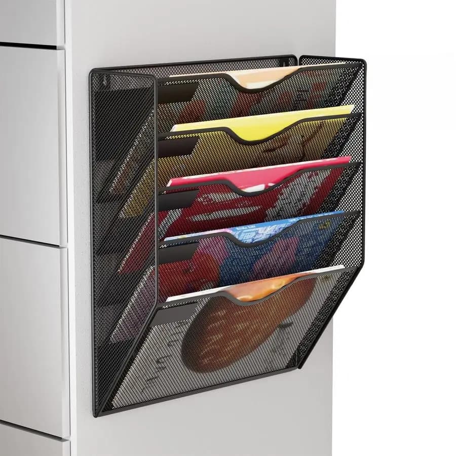 Portadocumenti Magnetico, Organizzatore da Parete Senza Foratura, Contenitori per Cartelle, Portalettere e Riviste, Portadocumenti Magnetico