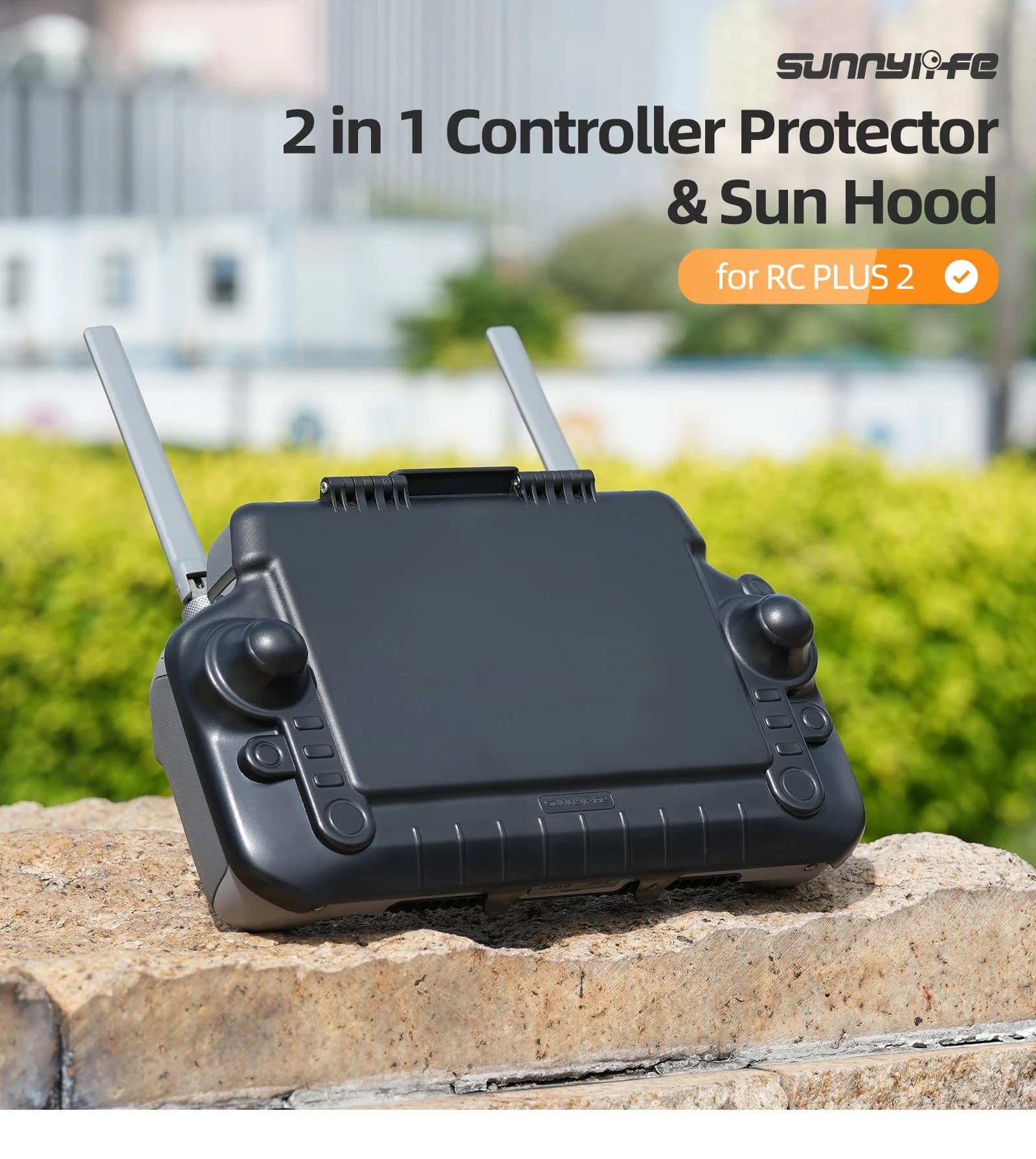Accessori per guscio protettivo per schermo 2 in 1 Light Shield -Per DJI RC PLUS 2 Copertura protettiva per parasole per telecomando
