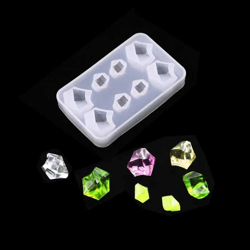 Stampo in resina a goccia di cristallo Fai da te Cubo di ghiaccio a 8 scomparti Stampi per palline di uova a 6 scomparti Stampo in silicone per ornamento appeso con sfera di cielo stellato