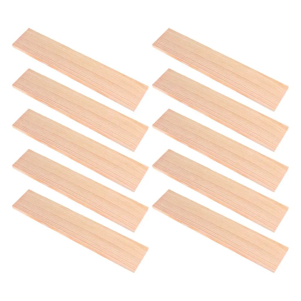 10Pcs Rectangular Pine Wood Boards Precision Cut Unfinished Wooden Craft Planks for Photography Props Photo Backdrop Party