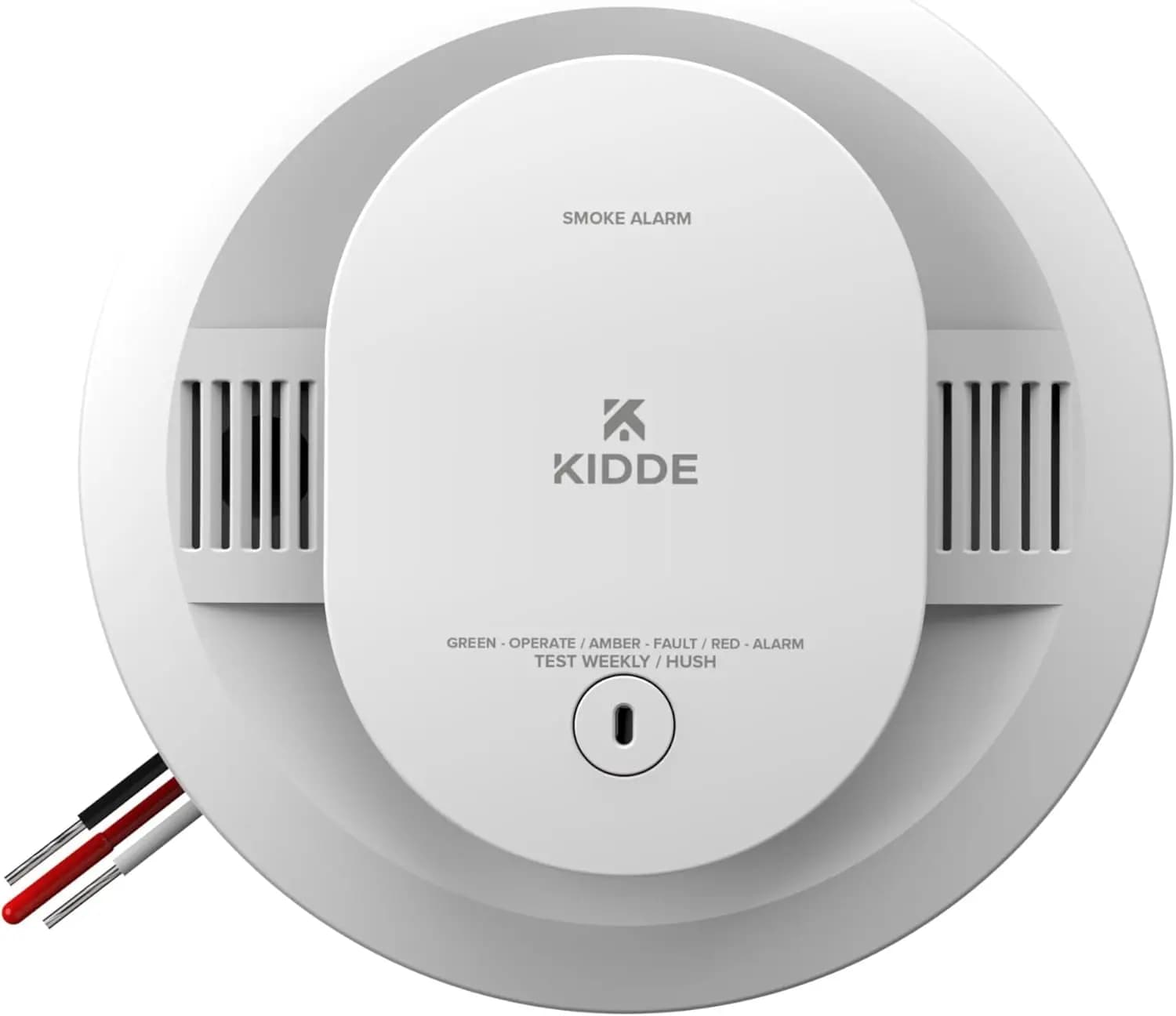Rilevatore di Fumo Cablato con Batteria AA di Backup, Interconnettibile e Indicatori LED per la Sicurezza Domestica