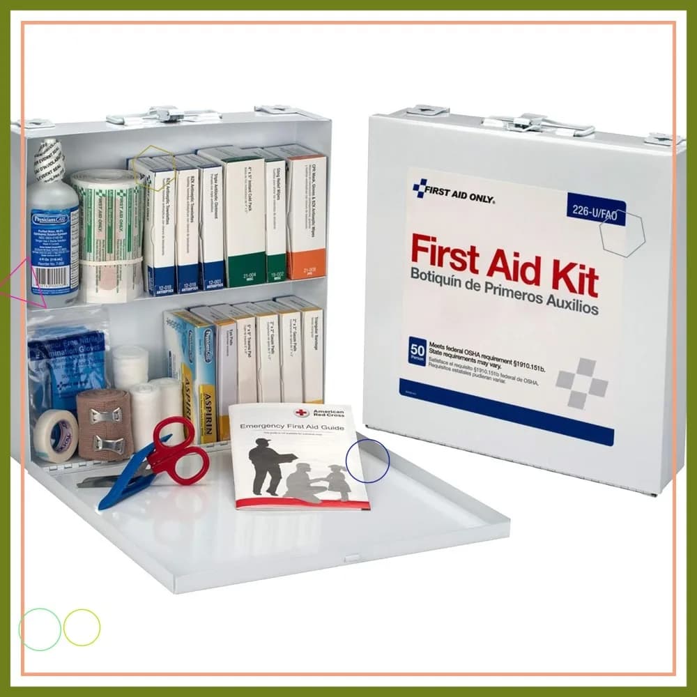 Kit di Pronto Soccorso da 191 Pezzi Conforme OSHA per 50 Persone, Forniture di Emergenza per Casa, Auto, Luogo di Lavoro, Scatole Codificate a Colori
