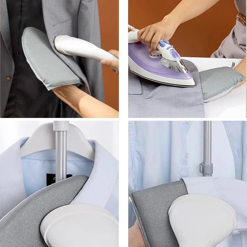 Guanti anti-scottatura mini lavabili per ferro da stiro, copertura per piastra resistente al calore e alle macchie, per negozi di abbigliamento