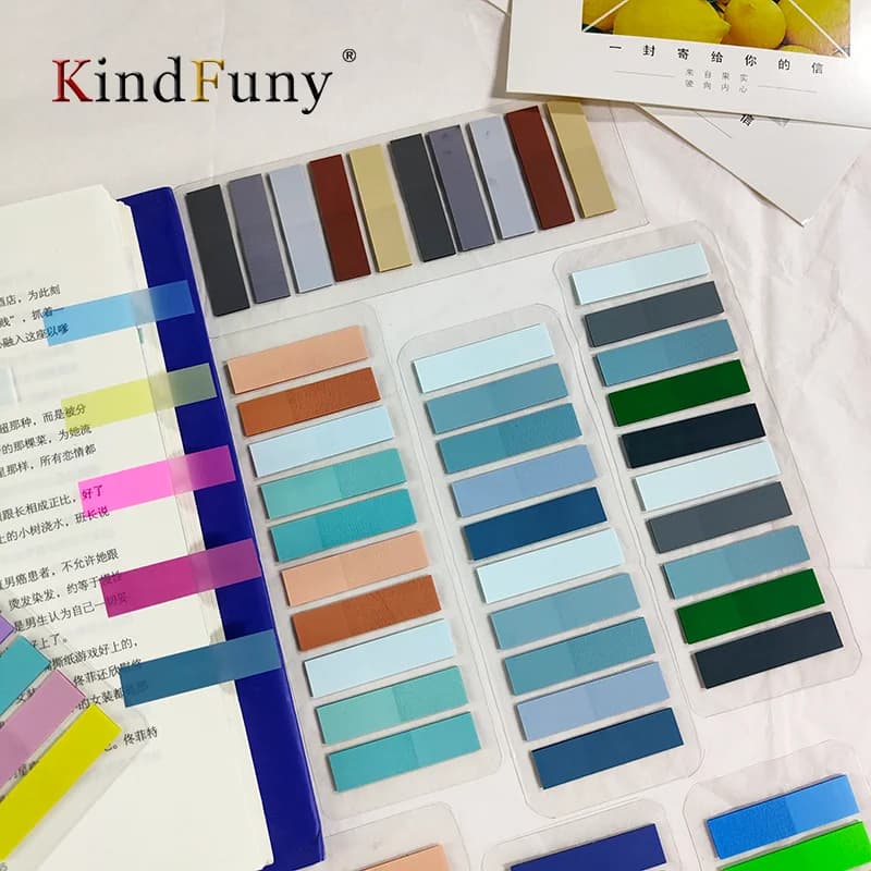 KindFuny 200 pz Cancelleria Nota Adesiva Schede Indice Freccia Bandiere Nota Adesiva per Pagina Marker Planner Adesivi Post It Libro