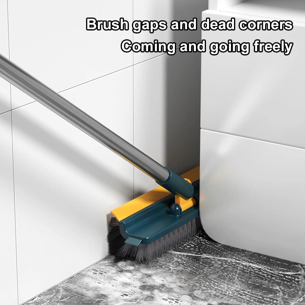 3 in 1 Floor Scrub Brush Long Handle Scrape Stiff Bristle Scrubber Brush Tile Brush Shower Scrubber for Cleaning Shower Bathroom
