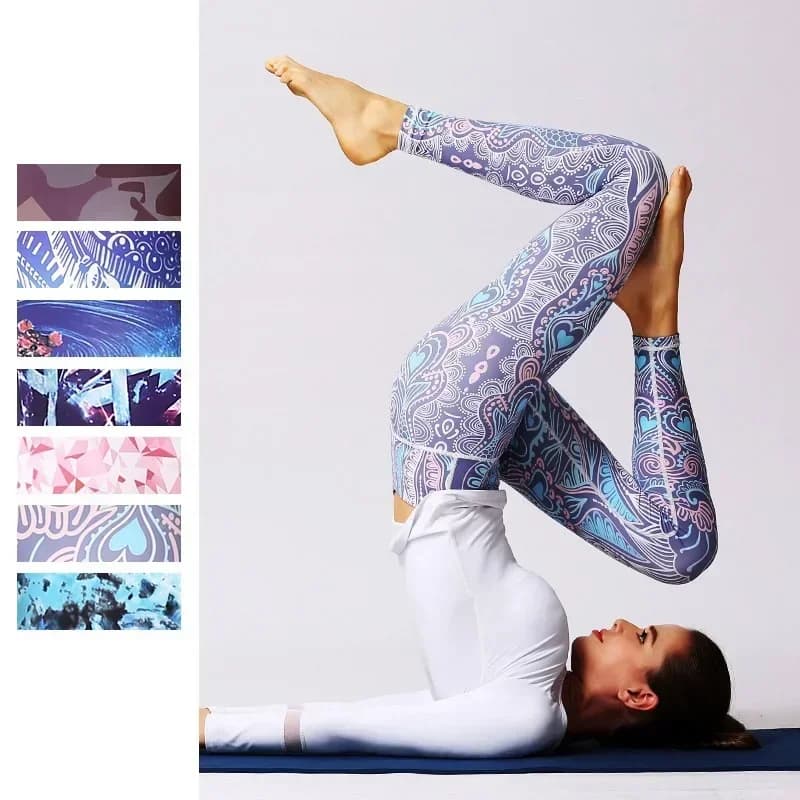 Cloud Hide Pantaloni da yoga per la casa da donna Fitness Palestra Esercizio Leggings sportivi Vita alta Collant lunghi sexy con stampa Pantaloni da corsa per allenamento