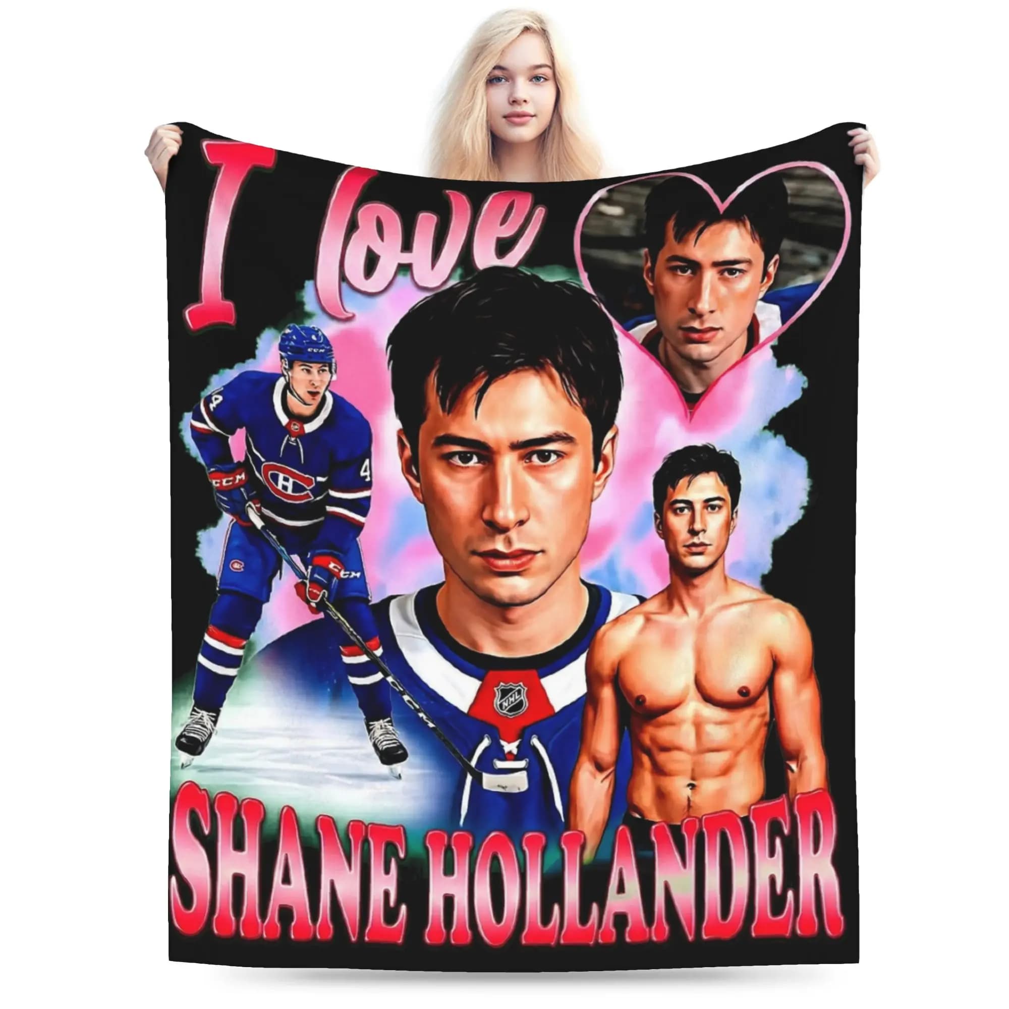 Coperta calda e morbida da viaggio, riscaldata, Rivalry I Love Shane Hollander, coperta in flanella per esterni, copriletto originale