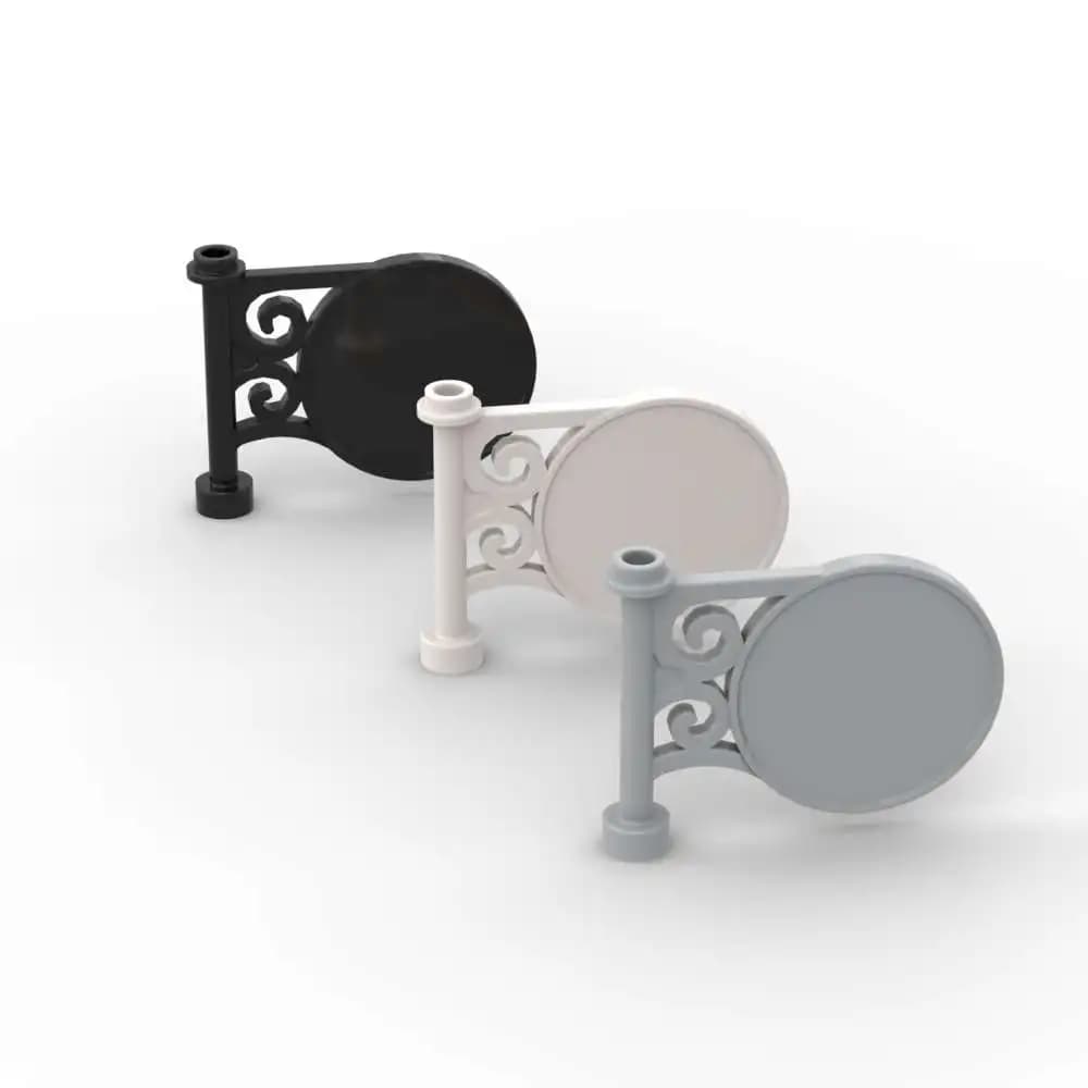 MOC 10 Pezzi 13459 Kit di Blocchi da Costruzione Segnaletica Stradale Rotonda su Palo con Particelle di Mattoncini a Testa Piatta Giocattoli Educativi da Assemblare Regalo di Compleanno