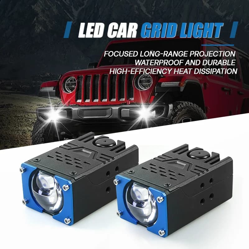 4X4 Fuoristrada ATV UTV Luci a LED Spotlight Luci paraurti fendinebbia Lente proiettore per auto Luci di lavoro ausiliarie Mini luce di guida con ventola Valvola solenoide ad alta potenza