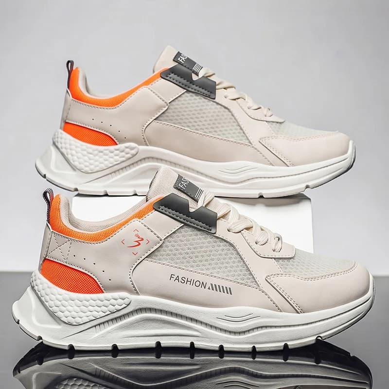 All-scene Men Sport Trainers Summer Air Mesh Elastic Outsole Anti-wear Running Footwear for Daily Life Scenes