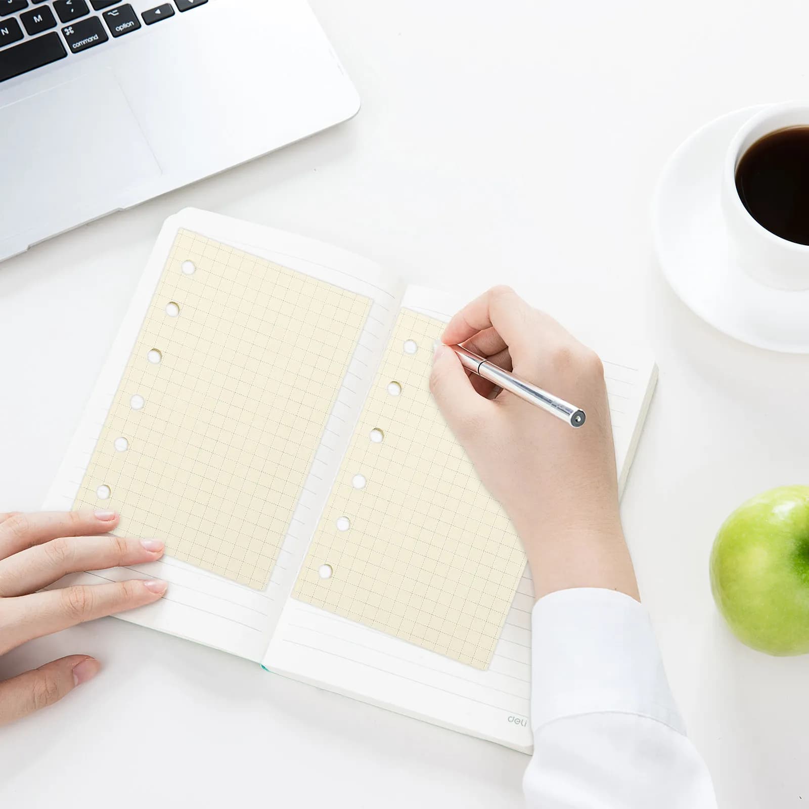 3 Libri di Ricambio per Planner, Fogli Sfusi per Quaderno, Ricariche di Carta per Scrittura, Diario e Inserti per Planner