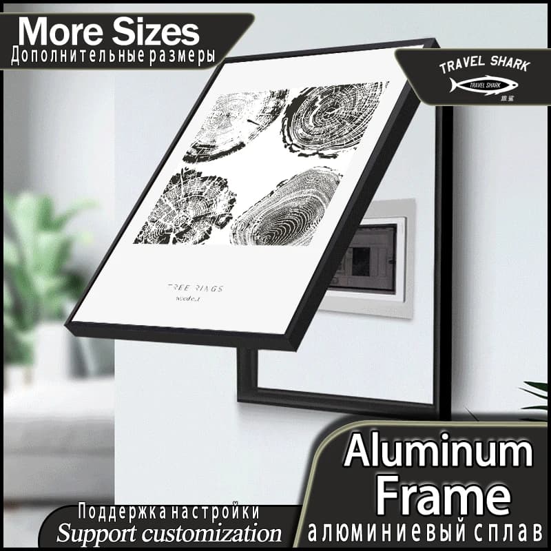 Decorazioni per la casa decorazioni per la casa scatola elettrica immagini astratte poster stampe pittura su tela con cornice nera Wall Art Living Room