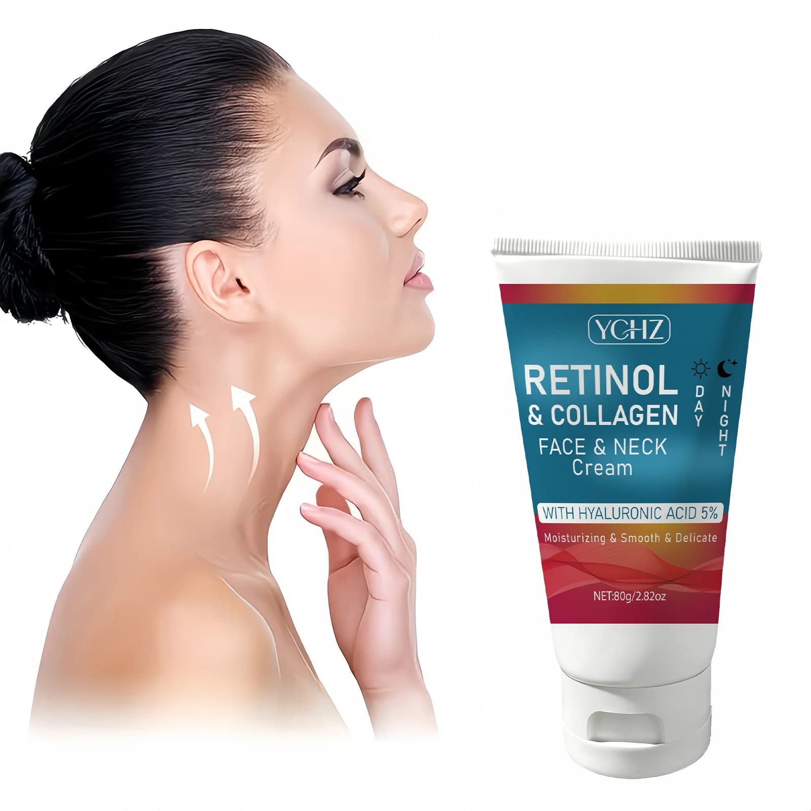 Crema Viso al Retinolo, Idrata la Pelle, Riduce l'Aspetto delle Rughe, Rende la Pelle dall'Aspetto Più Giovane, Formula Vegana, Adatta per l'Uso Giorno e Notte