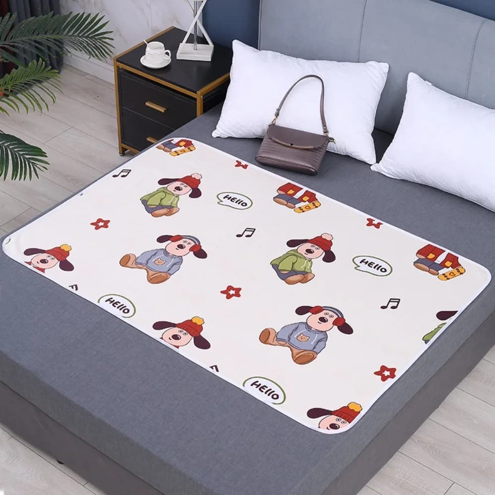 Morbido lenzuolo impermeabile in tessuto riutilizzabile lavabile tappetino per urina traspirante protezione per letto pannolino per bambini