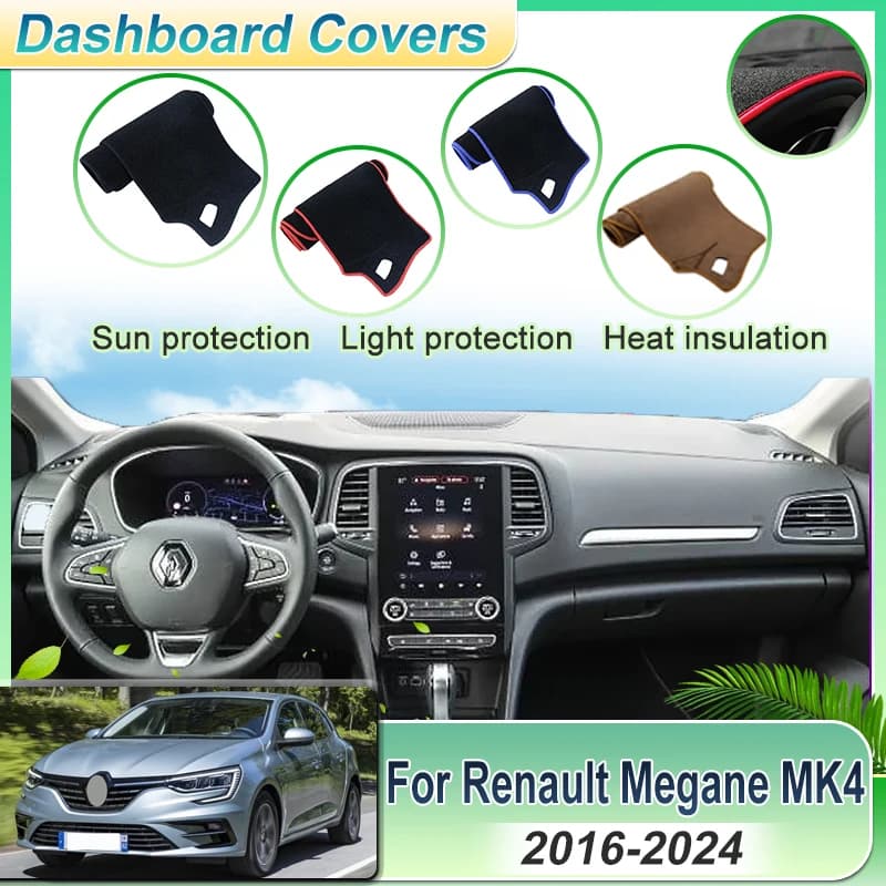 Car Dashboard Cover for Renault Megane MK4 Grandcoupe IV 2016 ~ 2024 BFB Dash Zerbino Parasol Protective Car Accessories