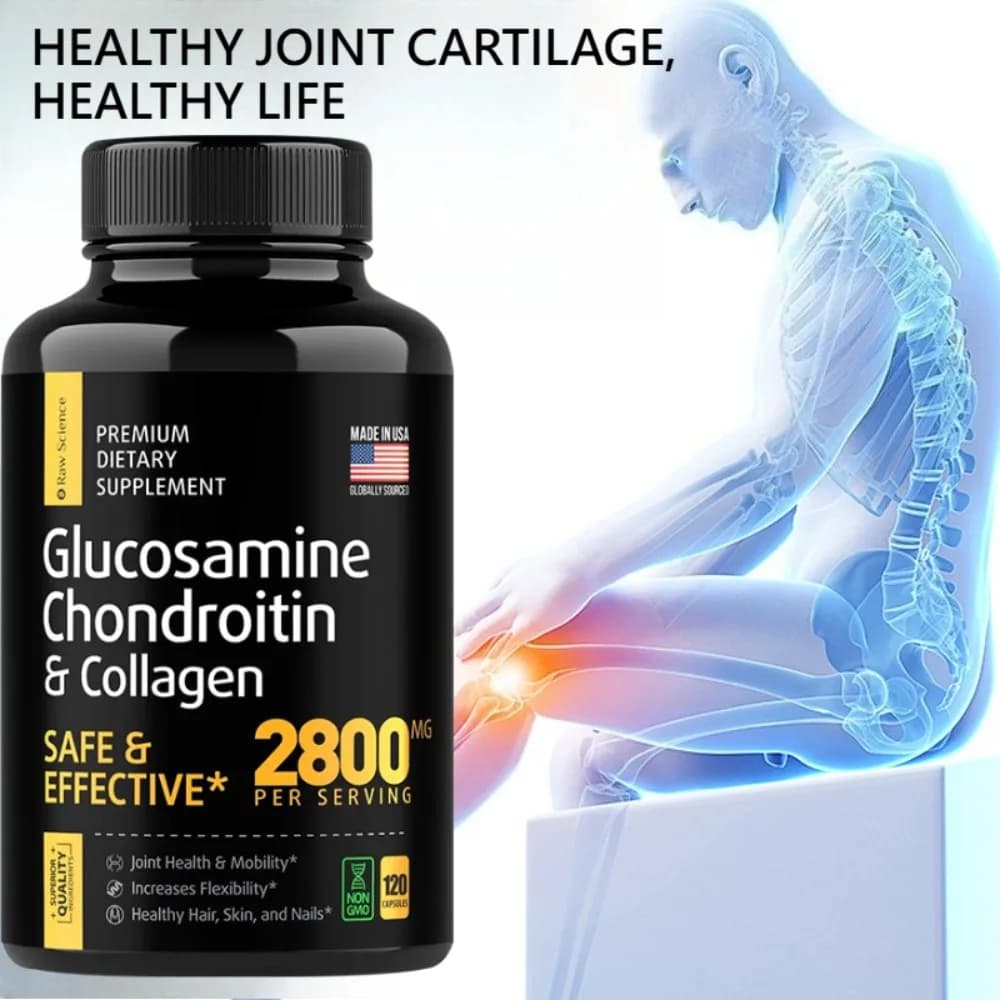 Glucosamine Chondroitin Triple Strength | Joint Health & Support Supplement for Women & Men | Reduces Discomfort for Joints