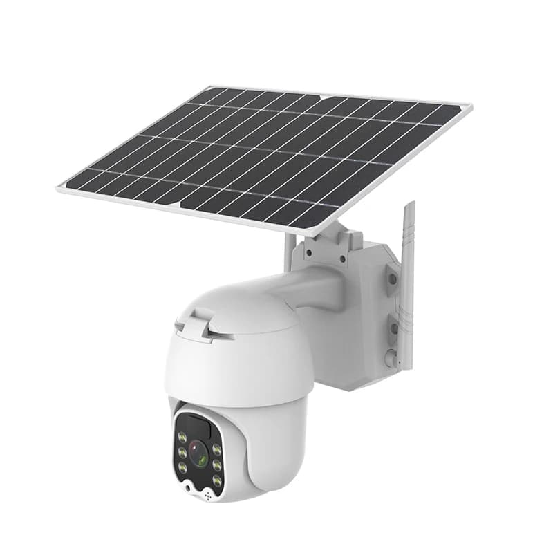 Sistema di Sicurezza Wireless CCTV PTZ da Esterno 4MP 2MP con Scheda GSM LTE IP Alimentato a Pannello Solare e Batteria 4G