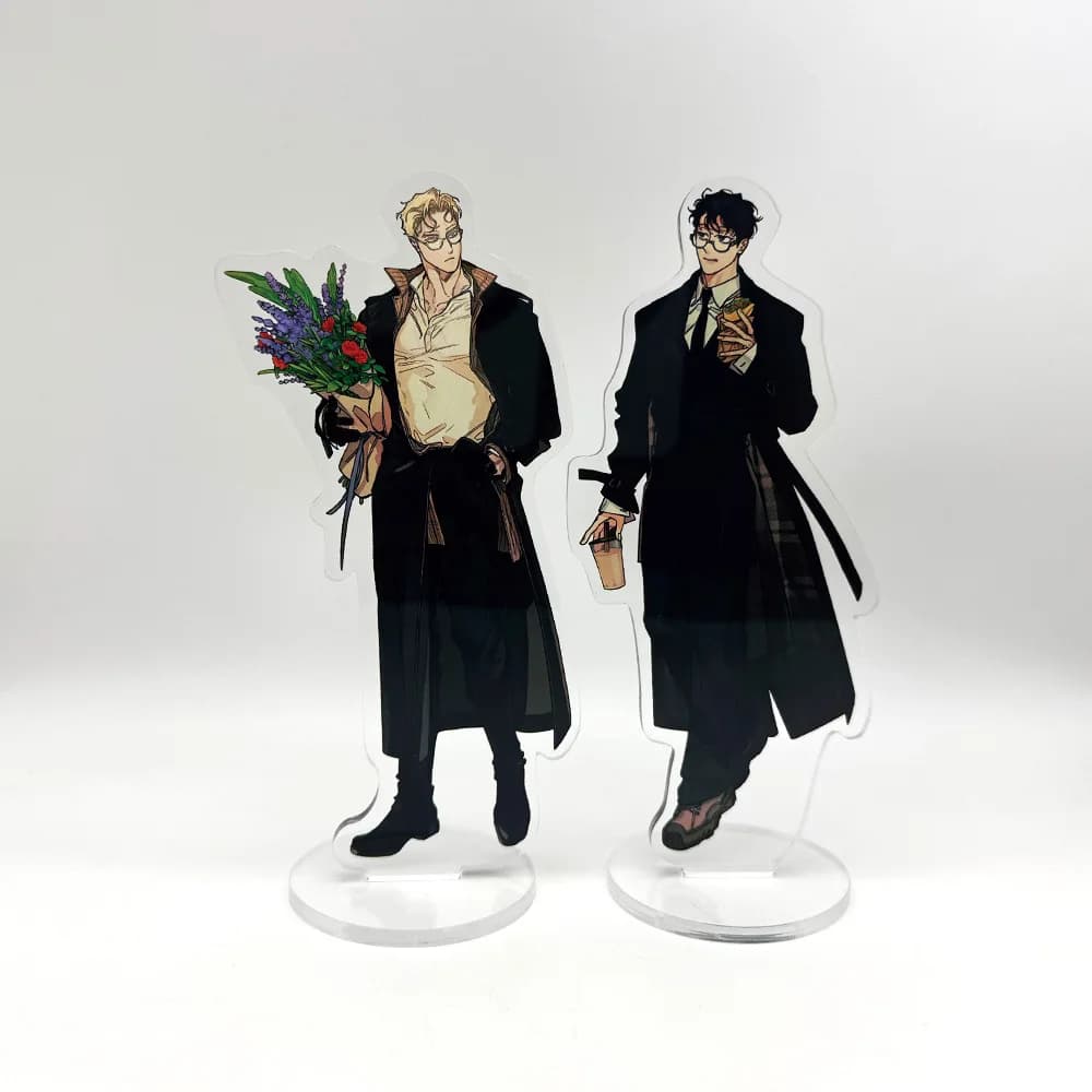 Rose e Champagne Periferiche anime coreane Supporto acrilico Ornamenti da scrivania da collezione Regali di compleanno creativi per un amico giocattolo