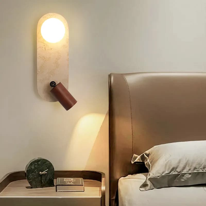 Lampade da Parete in Stile Antico Medioevale, in Pietra Gialla Effetto Grotta, Stile Wabi Sabi, per Soggiorno, Sala da Pranzo, Camera da Letto, Comodino, Corridoio, Applique Decorative